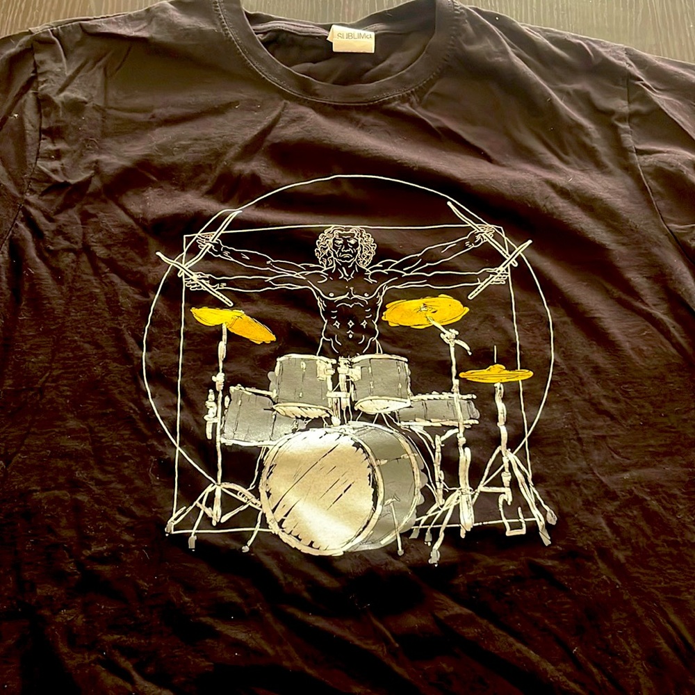 Sublima - Black drummer XLarge shirt - MADE IN ITALY